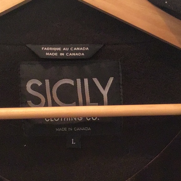 NWT Sicily chocolate brown overcoat with leather detailing. Size L. - Picture 7 of 8